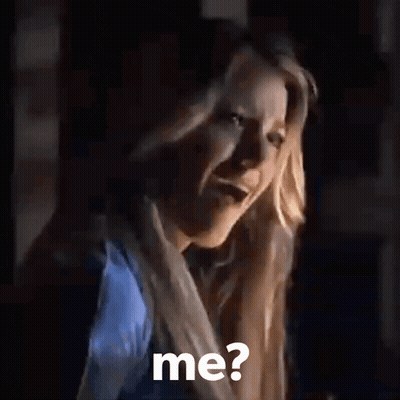 Woman Face With Me Text GIF