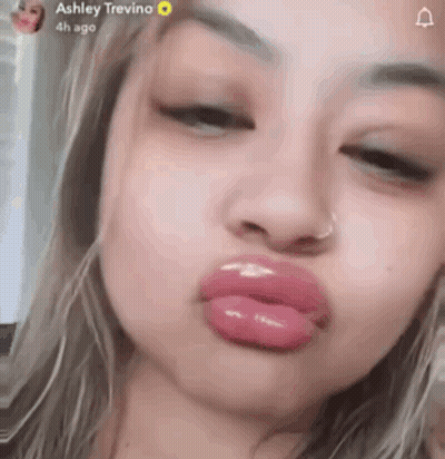 Woman Face With Name Ashley Trevino GIF