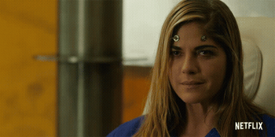 Woman Face With Netflix Logo GIF