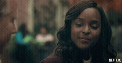 Woman Face With Netflix Logo GIF