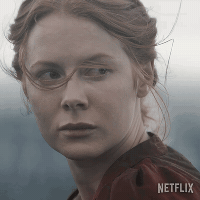 Woman Face With Netflix Logo GIF