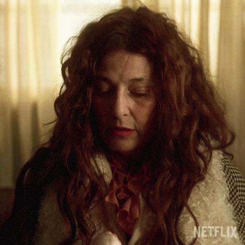 Woman Face With Netflix Logo GIF