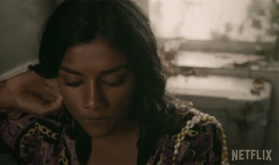 Woman Face With Netflix Logo GIF