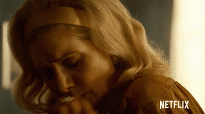 Woman Face With Netflix Logo GIF
