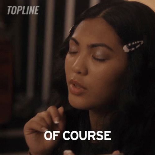 Woman Face With Of Course GIF
