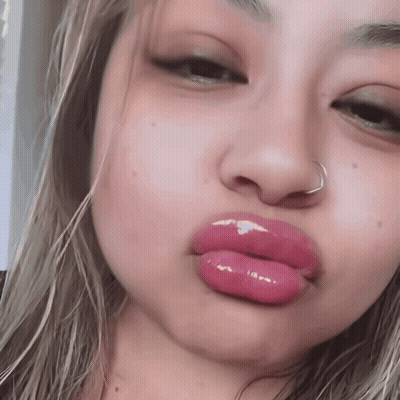 Woman Face With Pink Lips