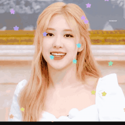 Woman Face With Stars In Hair GIF