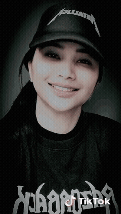 Woman Face With TikTok Logo