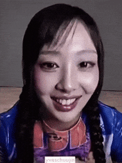 Woman Face With Yveschougin Watermark GIF