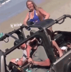 Woman Fell From Jeep GIF