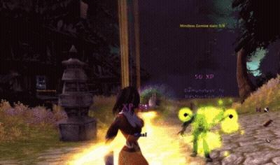 Woman Fighting Monster In Video Game GIF