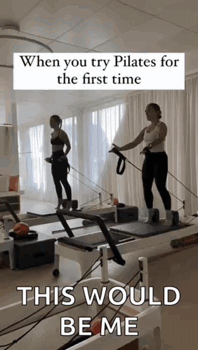 Woman First Time Pilates Saying This Would Be Me GIF