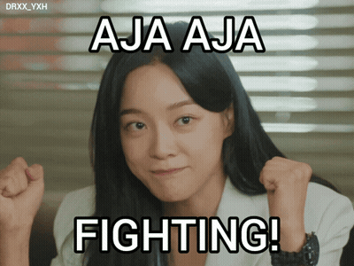 Woman Fist In Air Saying Aja Aja Fighting GIF