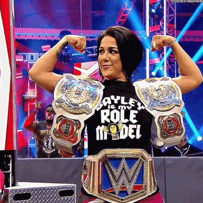 Woman Flexing Muscles In Bayley Is My Role Model T-Shirt GIF