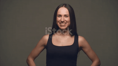 Woman Flexing Muscles GIF
