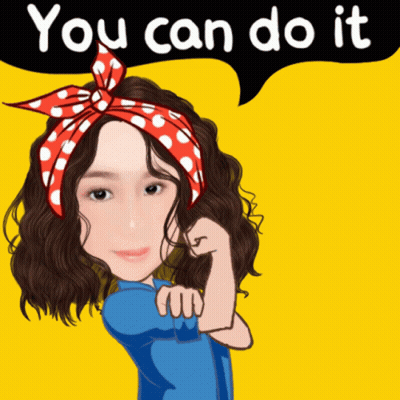 Woman Flexing Muscles You Can Do It GIF