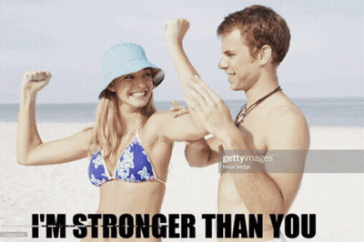 Woman Flexing Muscles You Can Do It GIF