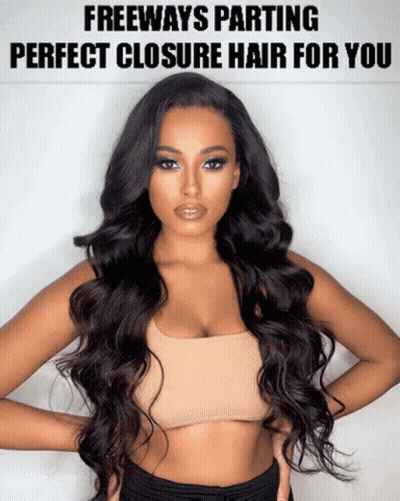 Woman Freeways Parting Perfect Closure Hair For You GIF