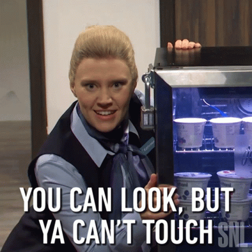 Woman Fridge Text You Can Look But Can't Touch Sni GIF