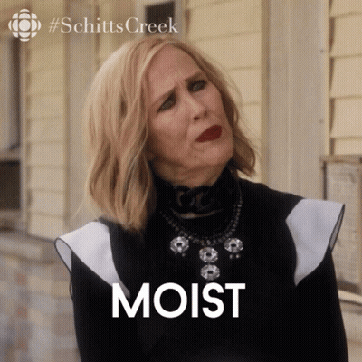 Woman From Schitt's Creek Says Moist GIF
