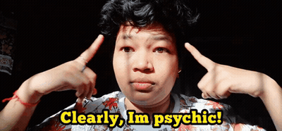 Woman Funny Face Clearly I'm Psychic GIF