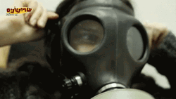Woman Gas Mask Filters Air GIF