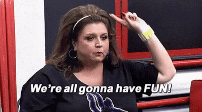 Woman Gesturing Saying We're All Gonna Have Fun GIF