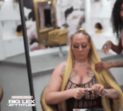 Woman Getting Hair Done At Salon GIF