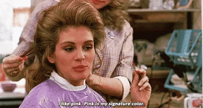 Woman Getting Hair Done By Hairdresser GIF