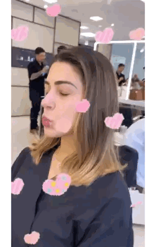 Woman Getting Hair Done Sticker
