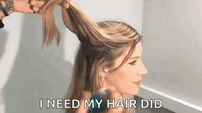 Woman Getting Hair Done