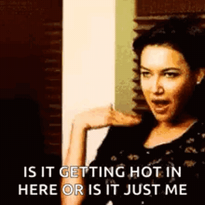 Woman Getting Hot In Here Or Just Me GIF