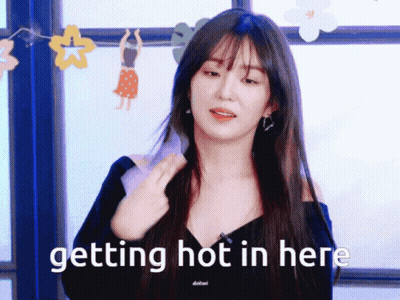 Woman Getting Hot In Here GIF