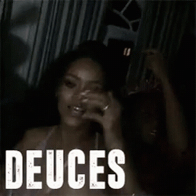 Woman Giving Middle Finger Deuces GIF