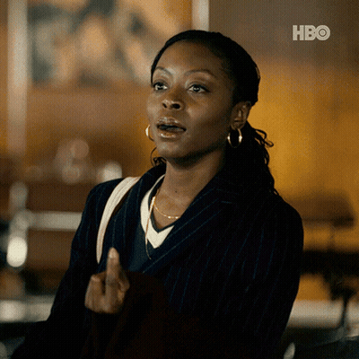 Woman Giving Middle Finger In Front Of HBO Logo GIF
