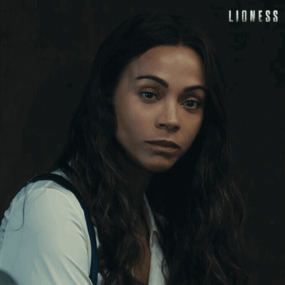 Woman Giving Middle Finger In Front Of Lioness Sign GIF