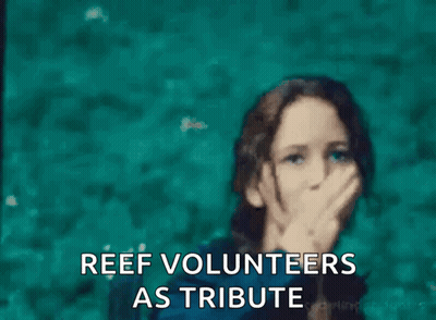 Woman Giving Middle Finger In Water Reef Volunteers As Tribute GIF
