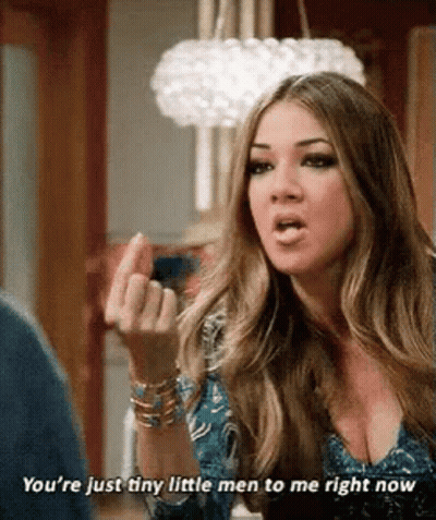 Woman Giving Middle Finger To Man GIF
