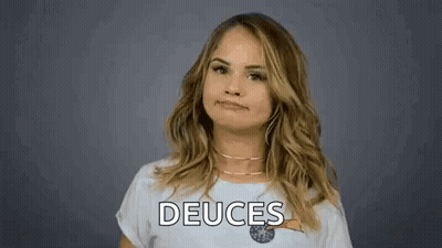 Woman Giving Peace Sign Deuces GIF