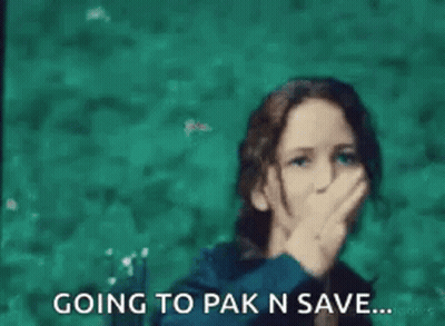 Woman Giving Peace Sign Going To Pak N Save GIF