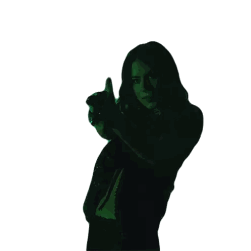 Woman Giving Thumbs Up Sticker