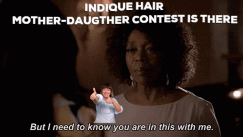 Woman Giving Thumbs Up Indique Hair Contest GIF