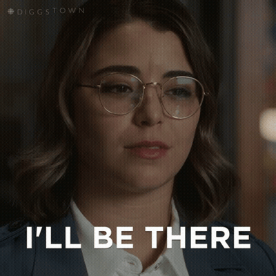 Woman Glasses Blue Jacket Says I'll Be There GIF