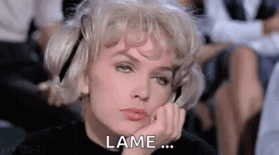 Woman Hand On Chin Lame GIF