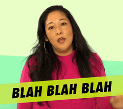 Woman Hand Sign Blah Blah BLah GIF