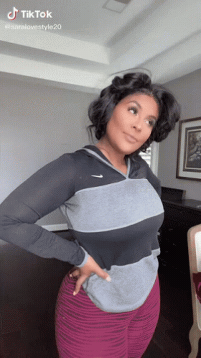 Woman Hands On Hips Saying TikTok GIF