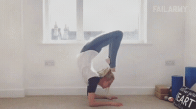 Woman Handstand Window Failarmy GIF