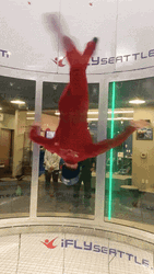 Woman Head Down Indoor Skydiving GIF