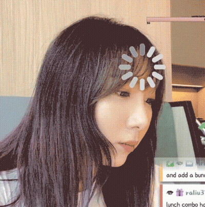 Woman Head With Loading Circle GIF
