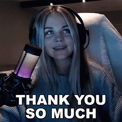 Woman Headphones Microphone Thank You So Much GIF